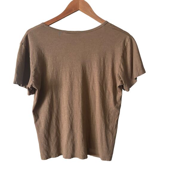 Jungmaven Zuma Scoop Neck Tee Coyote Brown XS Hemp Organic Cotton Relaxed - Picture 2 of 5